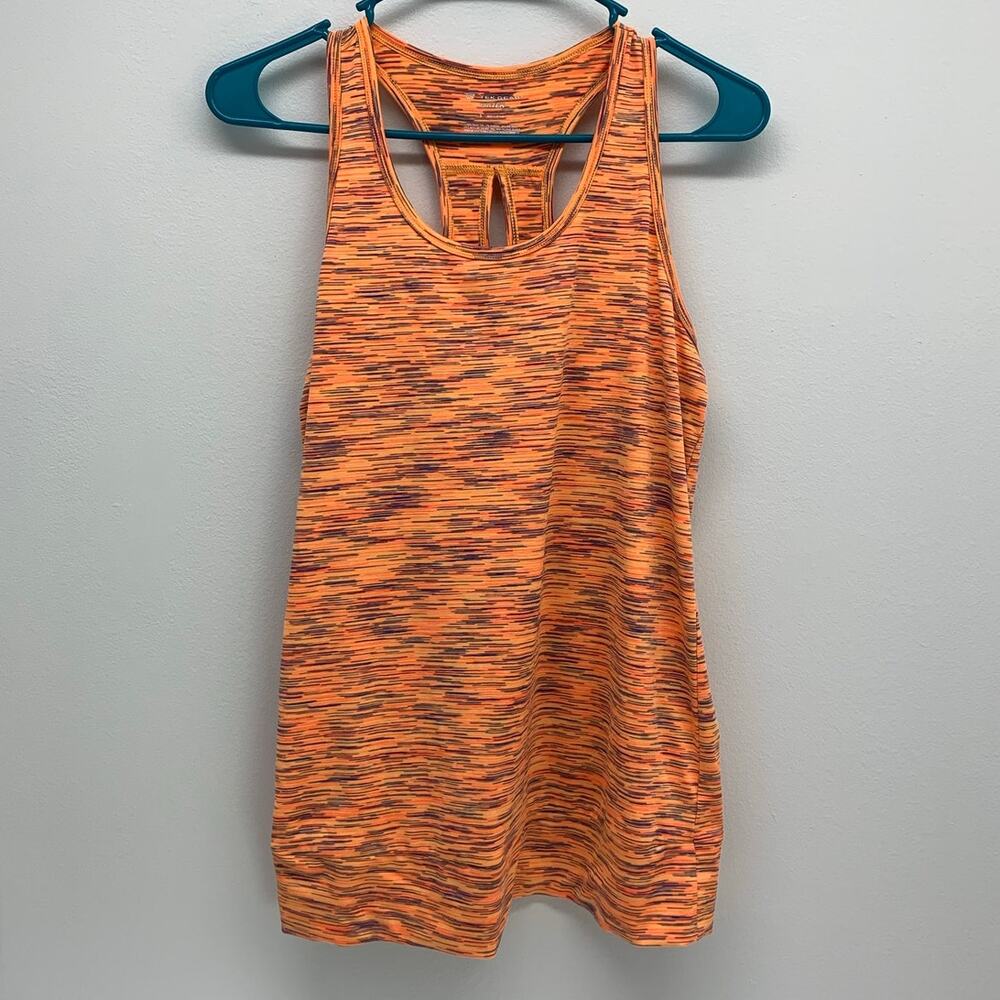 Tek Gear Womens Small Tank Top Keyhole Racerback Space Dye Colorful Athlesiure